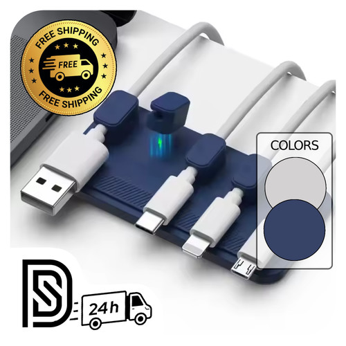 Magnetic cable holder tidy - cable,