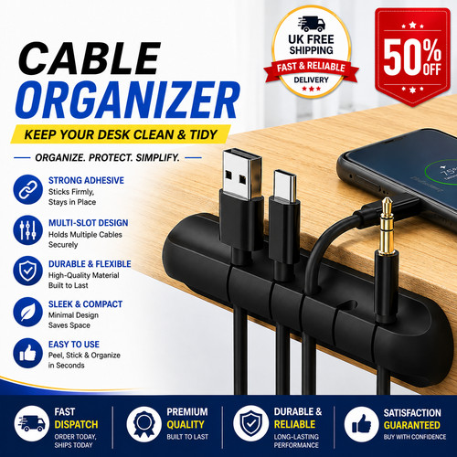 Silicone cable holder clips - cable,
