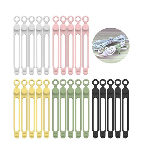 Silicone cable ties reusable - silicone,