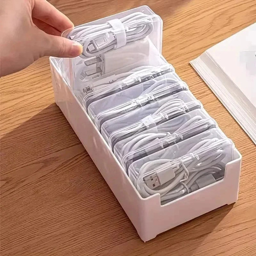 Desk cable organizer box - desk, power