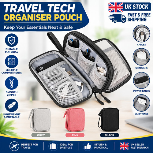 Travel cable organizer bag - travel,