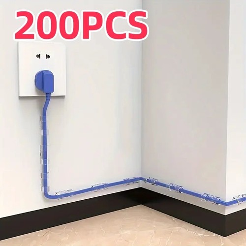 Adhesive cable clips clear - cable,